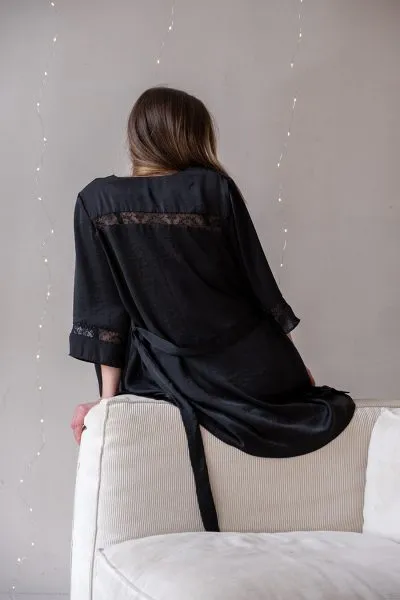 Réalisation - patron de couture - Pyjama - Cha' coud - niveau débutant - couture facile - satin - patron pyjama - patron kimono - patron nuisette - patron ensemble - kimono cléo - patron homewear