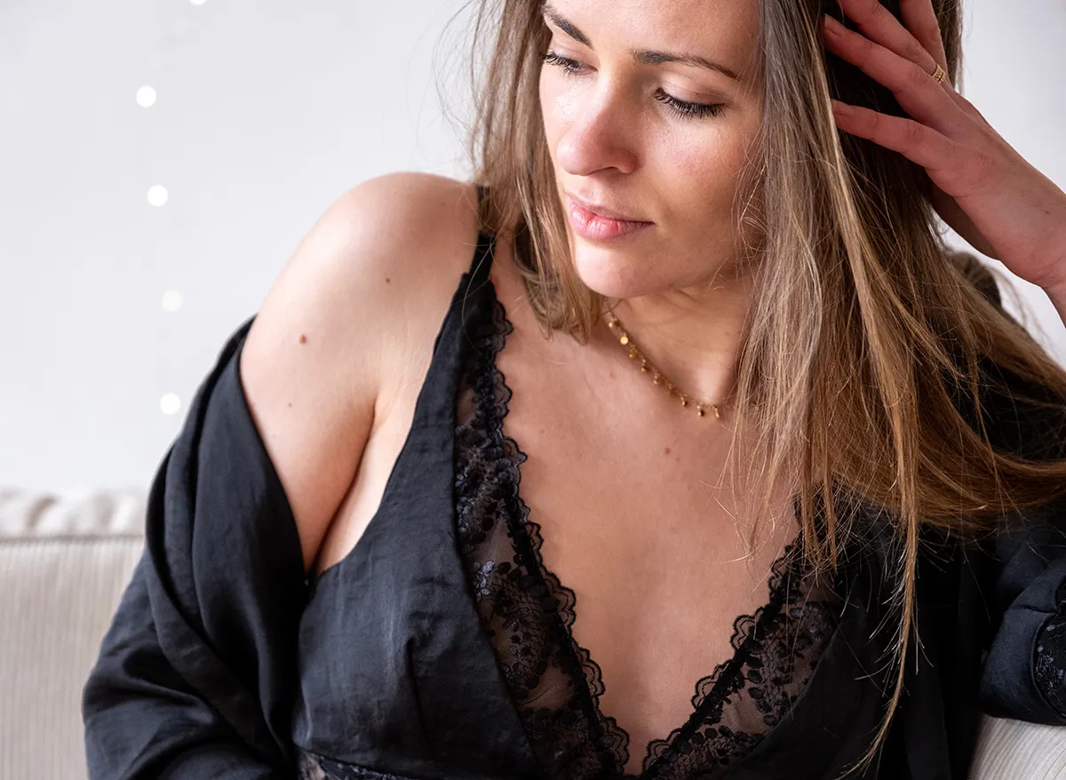 Réalisation - patron de couture - Pyjama - Cha' coud - niveau débutant - couture facile - satin - patron pyjama - patron kimono - patron nuisette - patron ensemble - nuisette romy - patron homewear