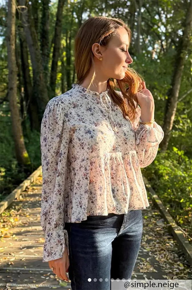 Réalisation du patron de couture de la blouse Alessia de cha' coud