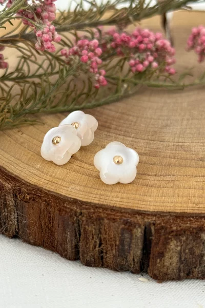 La mercerie Cha' coud, bouton fleur ivoire